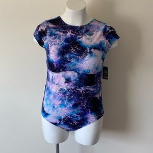 NWT TORRID ocean water swimsuit with cutout back sz 2